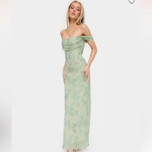 Princess Polly Azure Off the Shoulder Dress